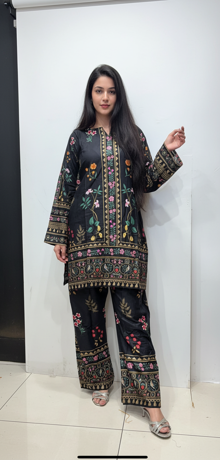 SC06- LINEN PRINT CO-ORD 2 PIECE SUIT