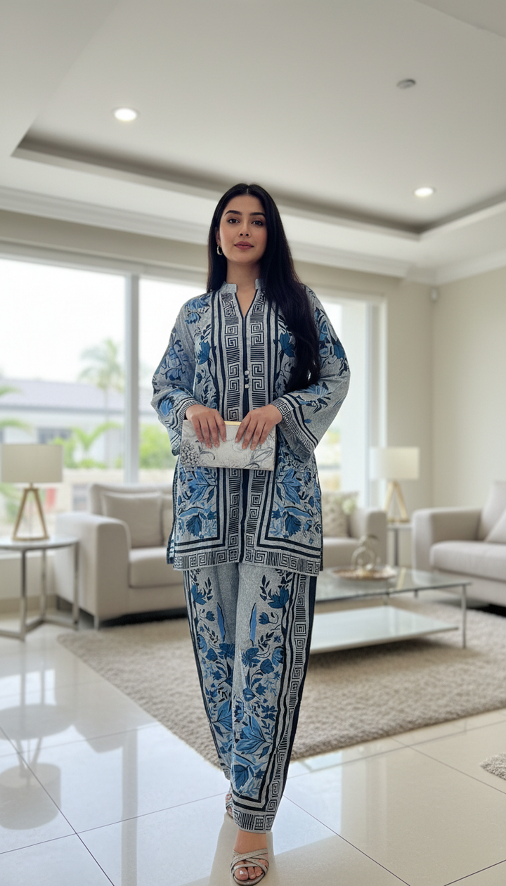 SC03- LINEN PRINT CO-ORD 2 PIECE SUIT