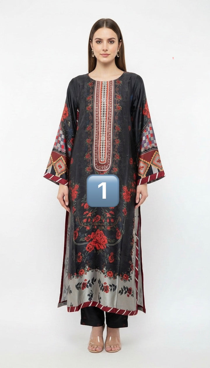 NS01 - Elegant Silk 2-Piece co-ord Pakistani Suit