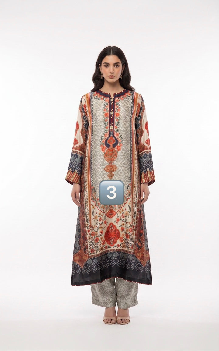 NS03 - Elegant Silk 2-Piece co-ord Pakistani Suit