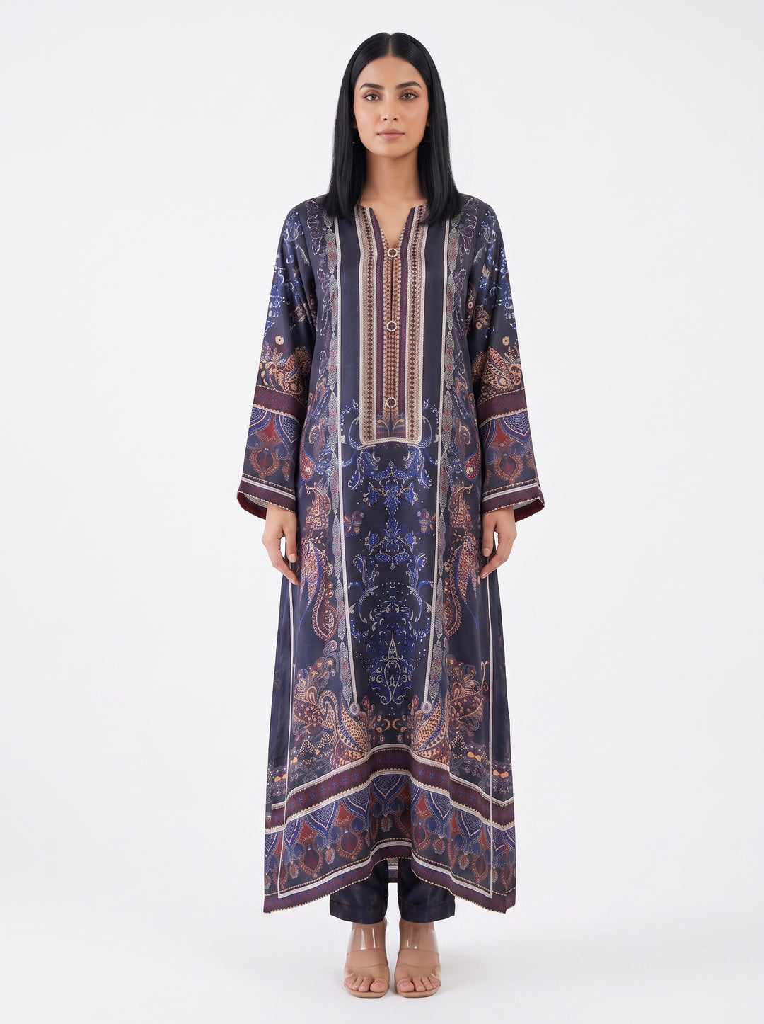 NS08 - Elegant Silk 2-Piece co-ord Pakistani Suit
