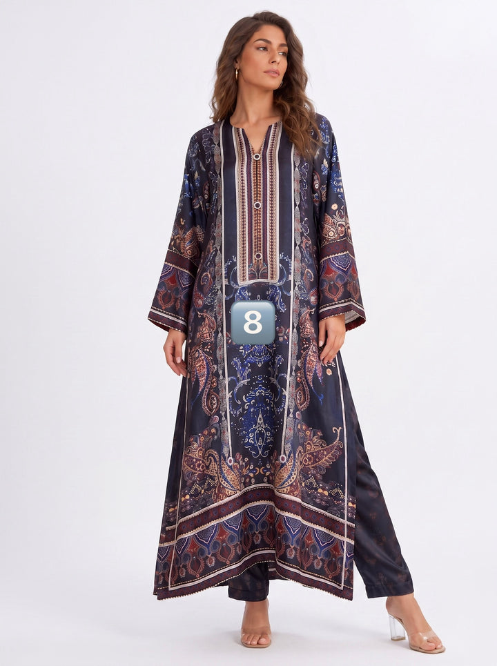 NS08 - Elegant Silk 2-Piece co-ord Pakistani Suit