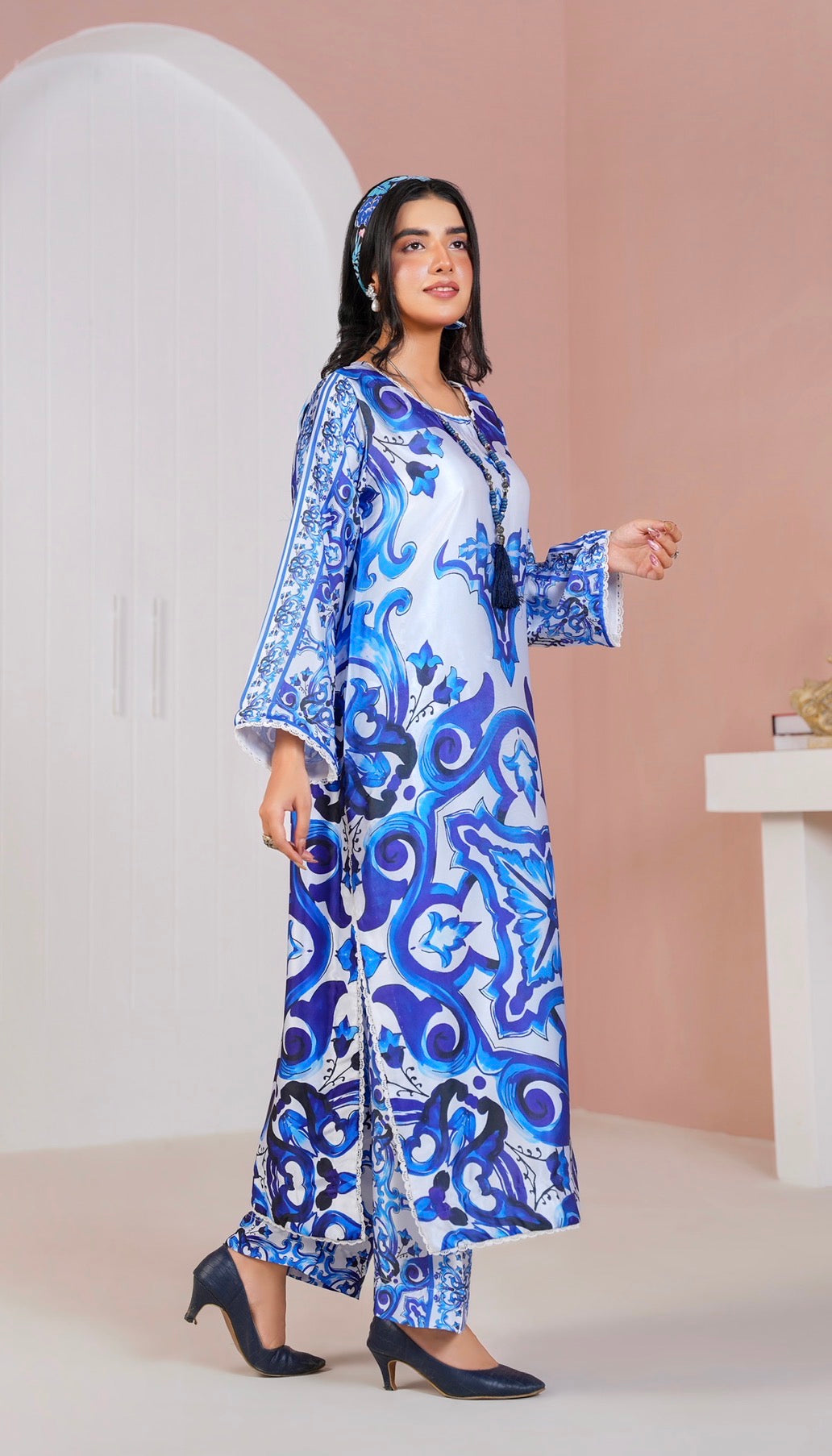 CS01 - Elegant Silk 2-Piece co-ord Pakistani Suit