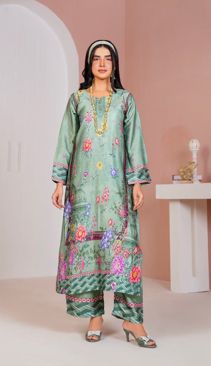 CS02 - Elegant Silk 2-Piece co-ord Pakistani Suit