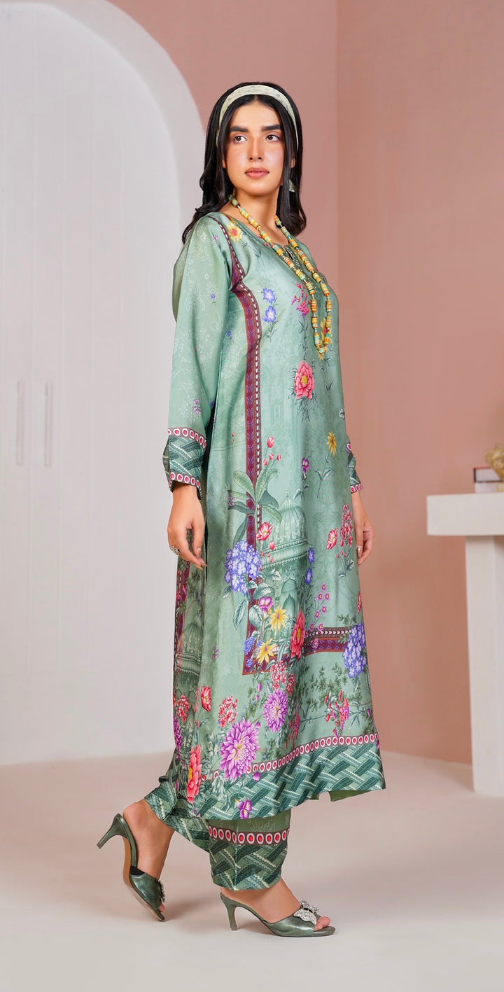 CS02 - Elegant Silk 2-Piece co-ord Pakistani Suit