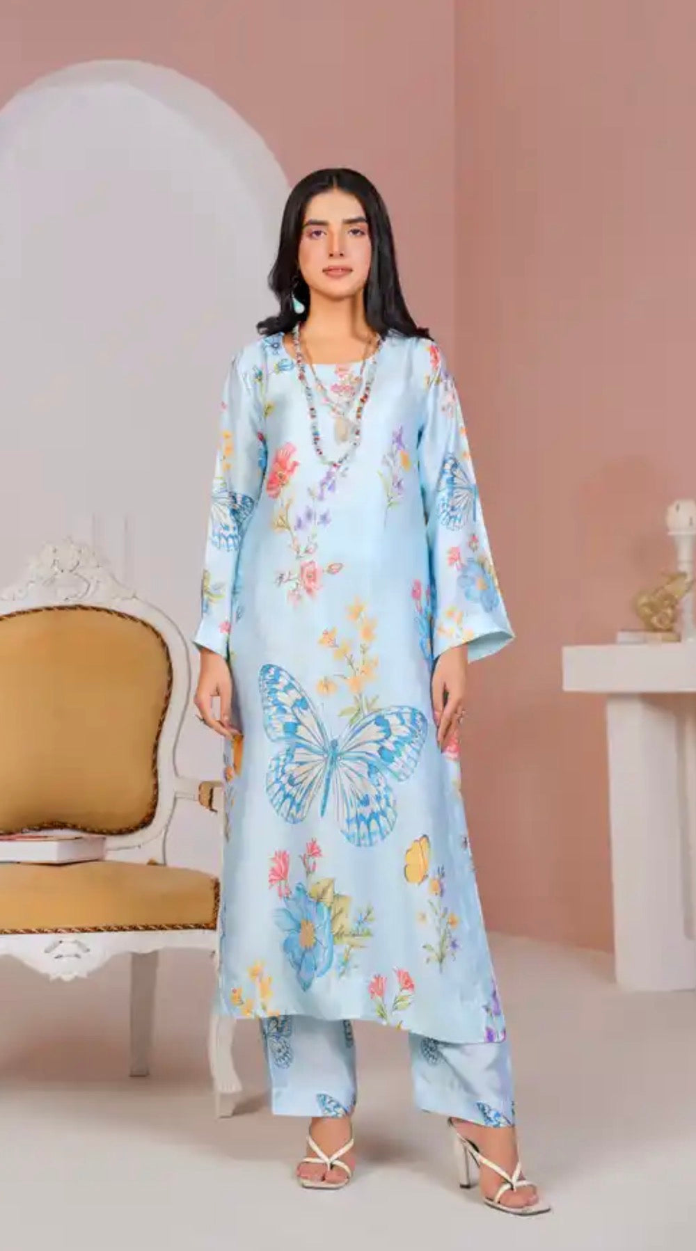 CS03 - Elegant Silk 2-Piece co-ord Pakistani Suit