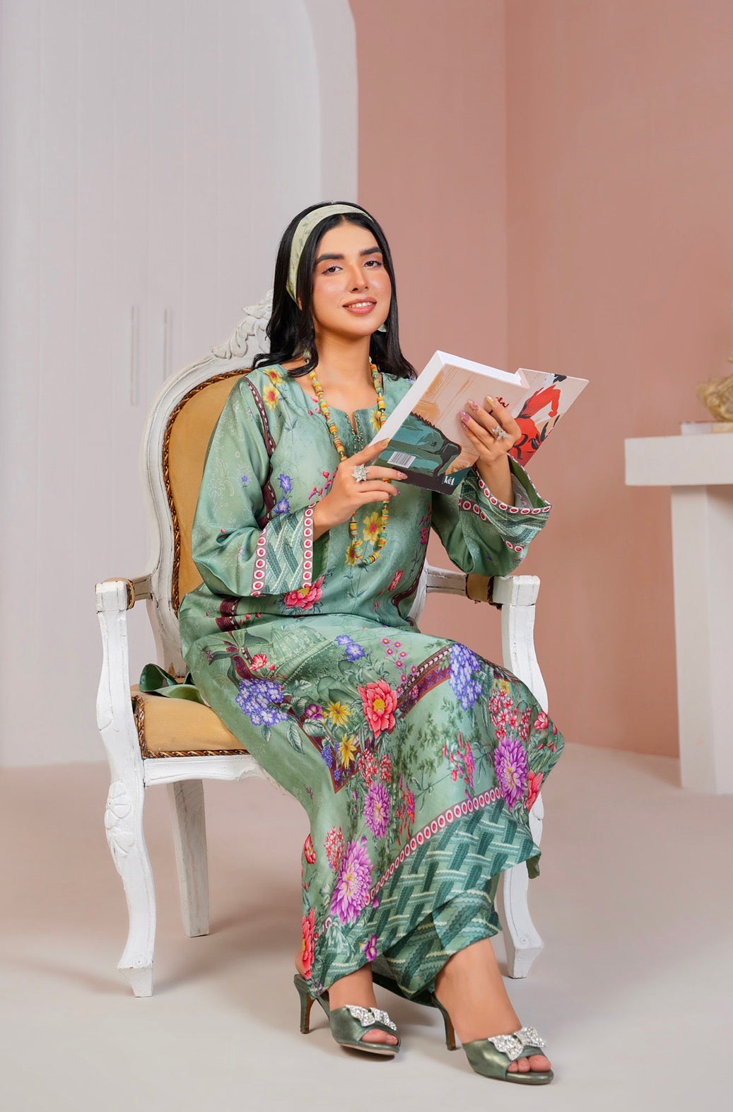 CS02 - Elegant Silk 2-Piece co-ord Pakistani Suit