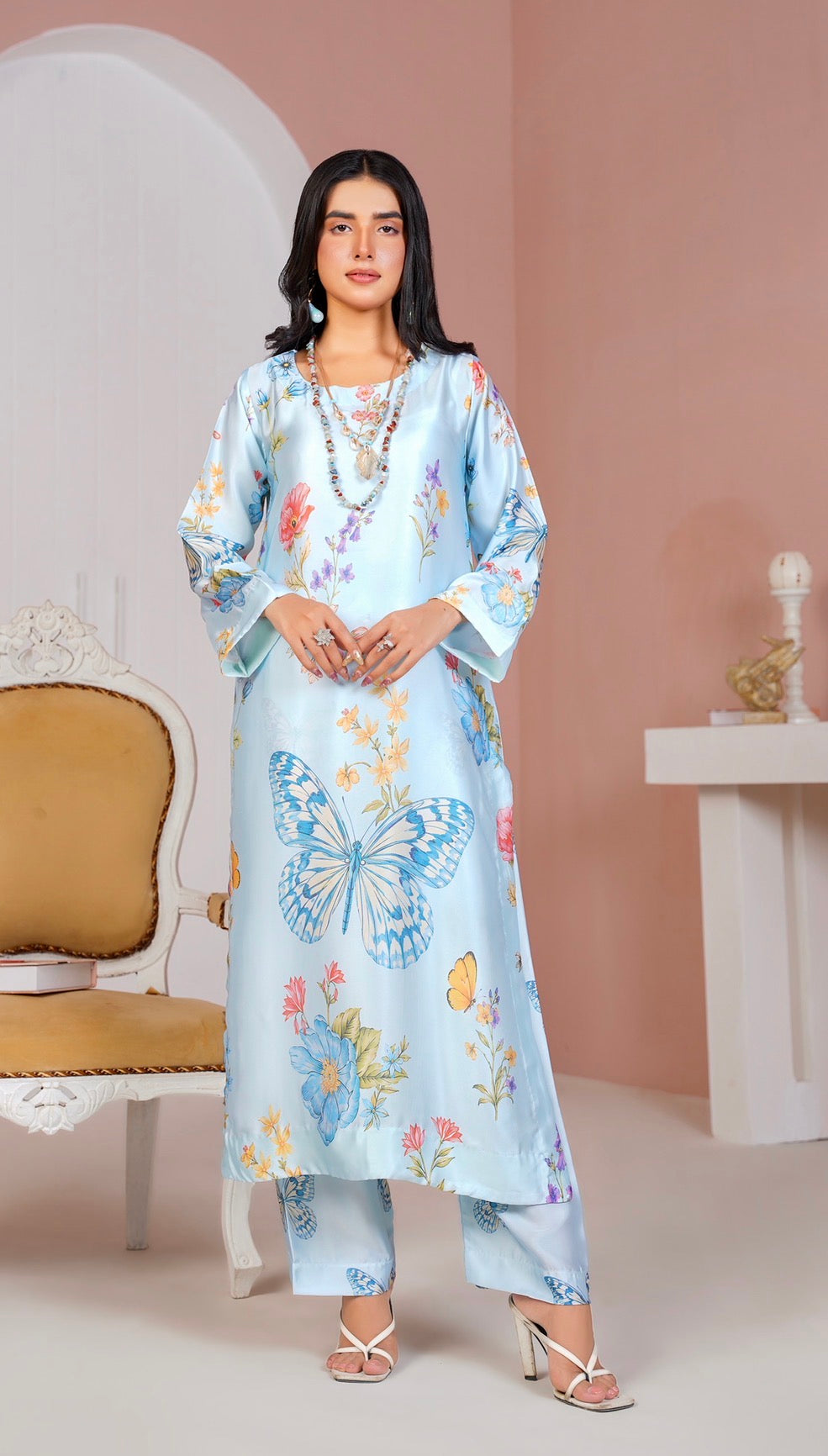 CS03 - Elegant Silk 2-Piece co-ord Pakistani Suit