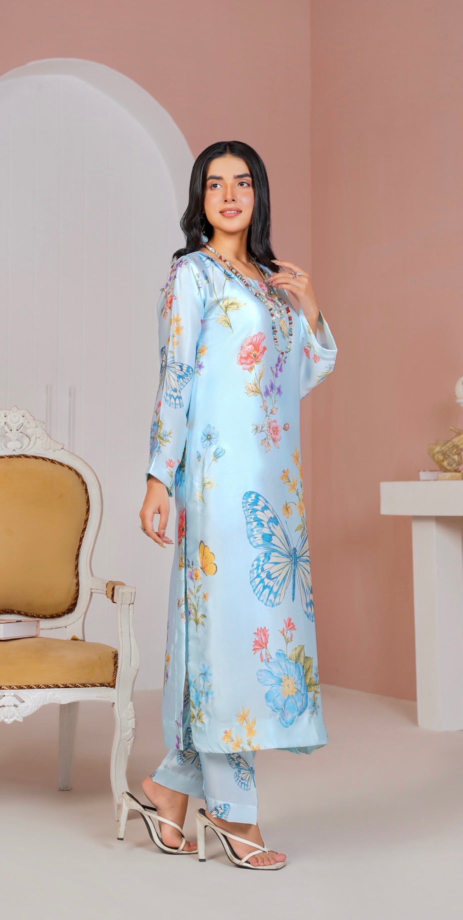 CS03 - Elegant Silk 2-Piece co-ord Pakistani Suit