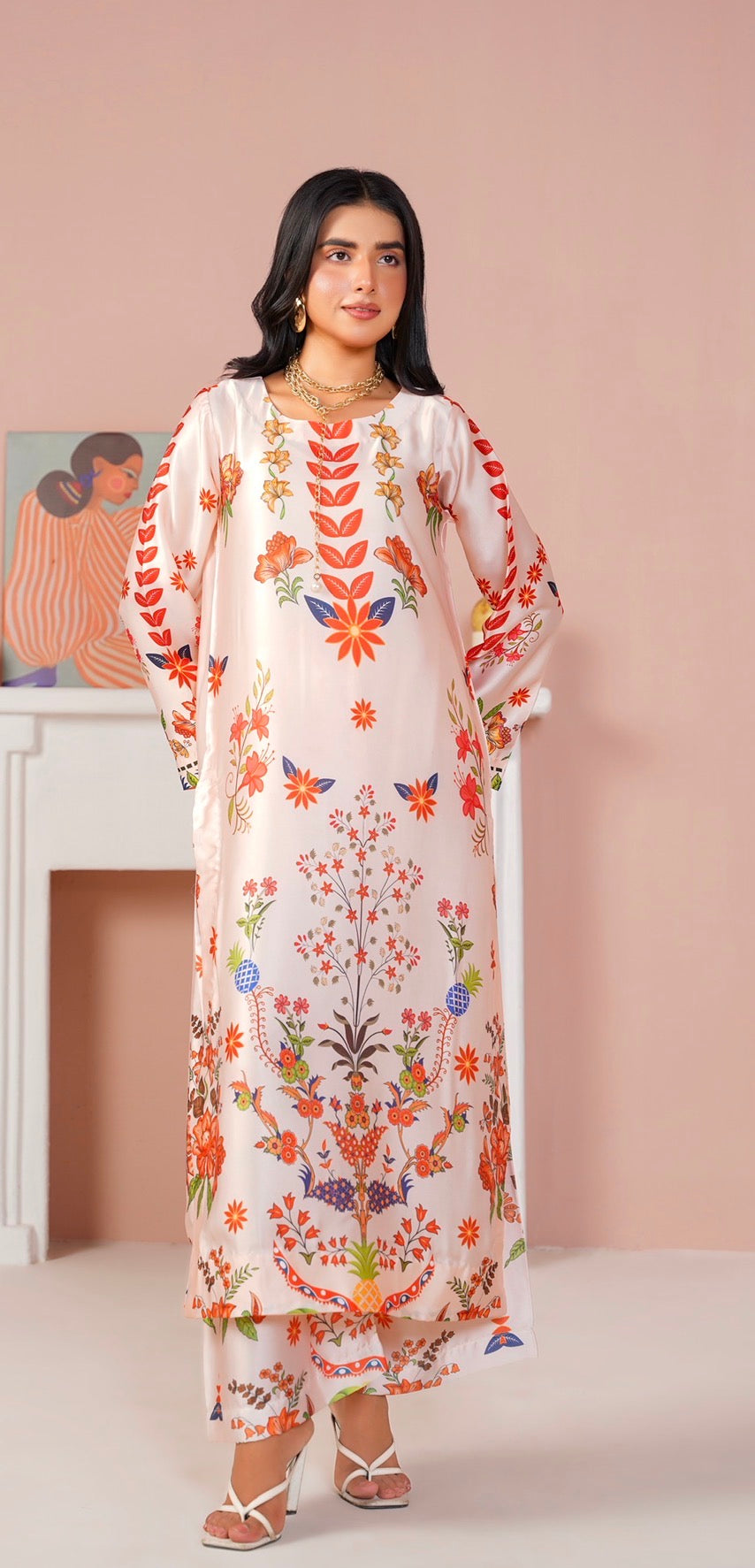 CS04 - Elegant Silk 2-Piece co-ord Pakistani Suit