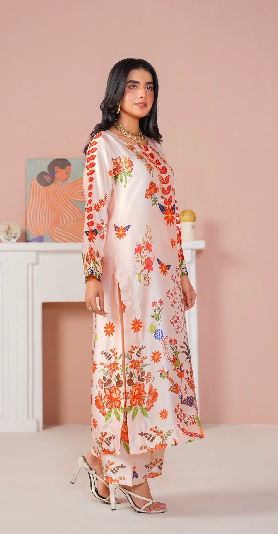 CS04 - Elegant Silk 2-Piece co-ord Pakistani Suit