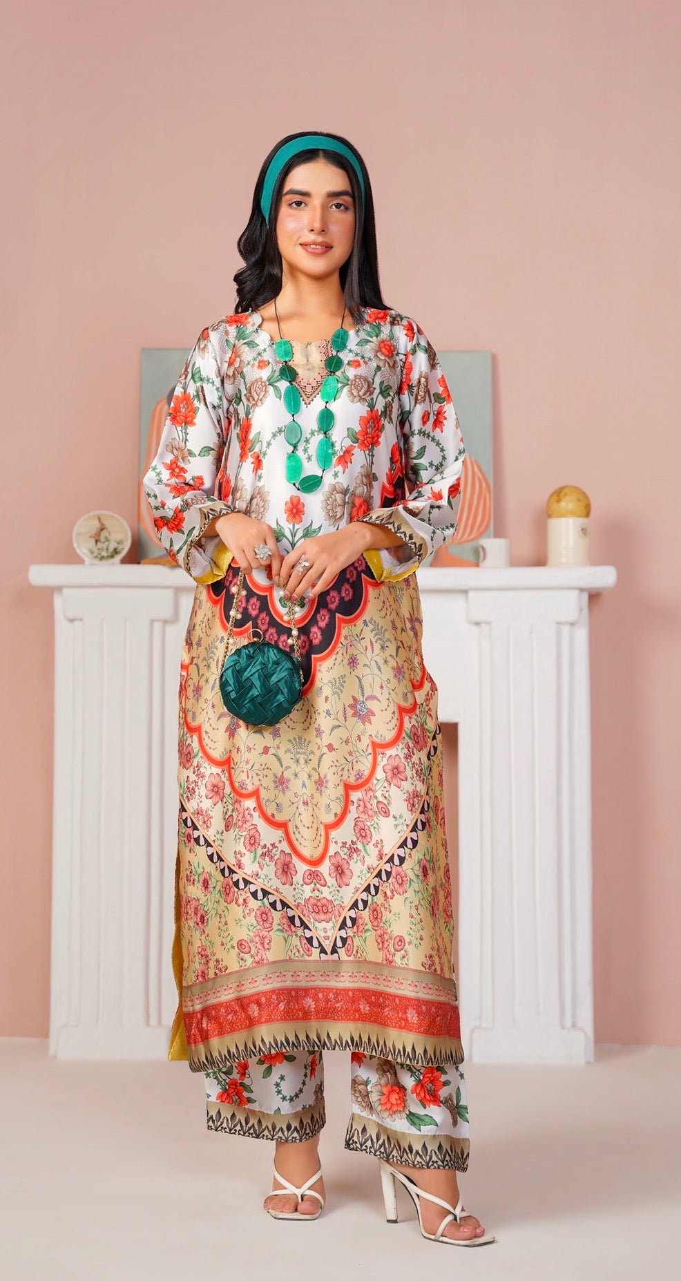 CS05 - Elegant Silk 2-Piece co-ord Pakistani Suit