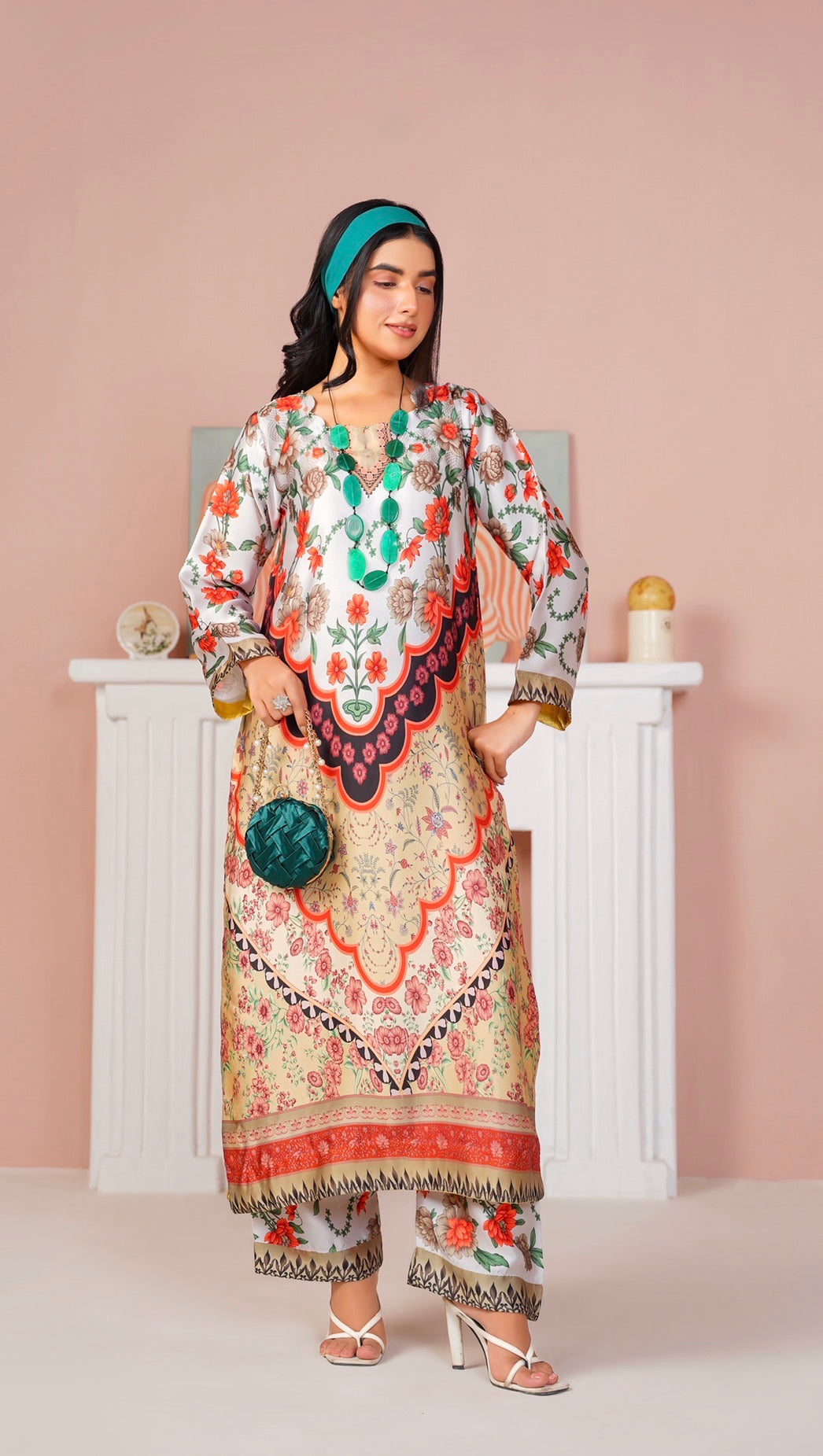 CS05 - Elegant Silk 2-Piece co-ord Pakistani Suit
