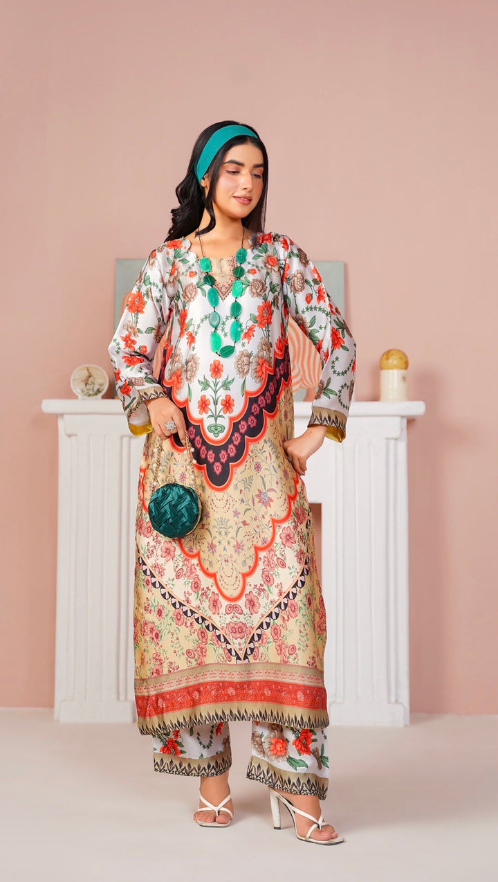 CS05 - Elegant Silk 2-Piece co-ord Pakistani Suit