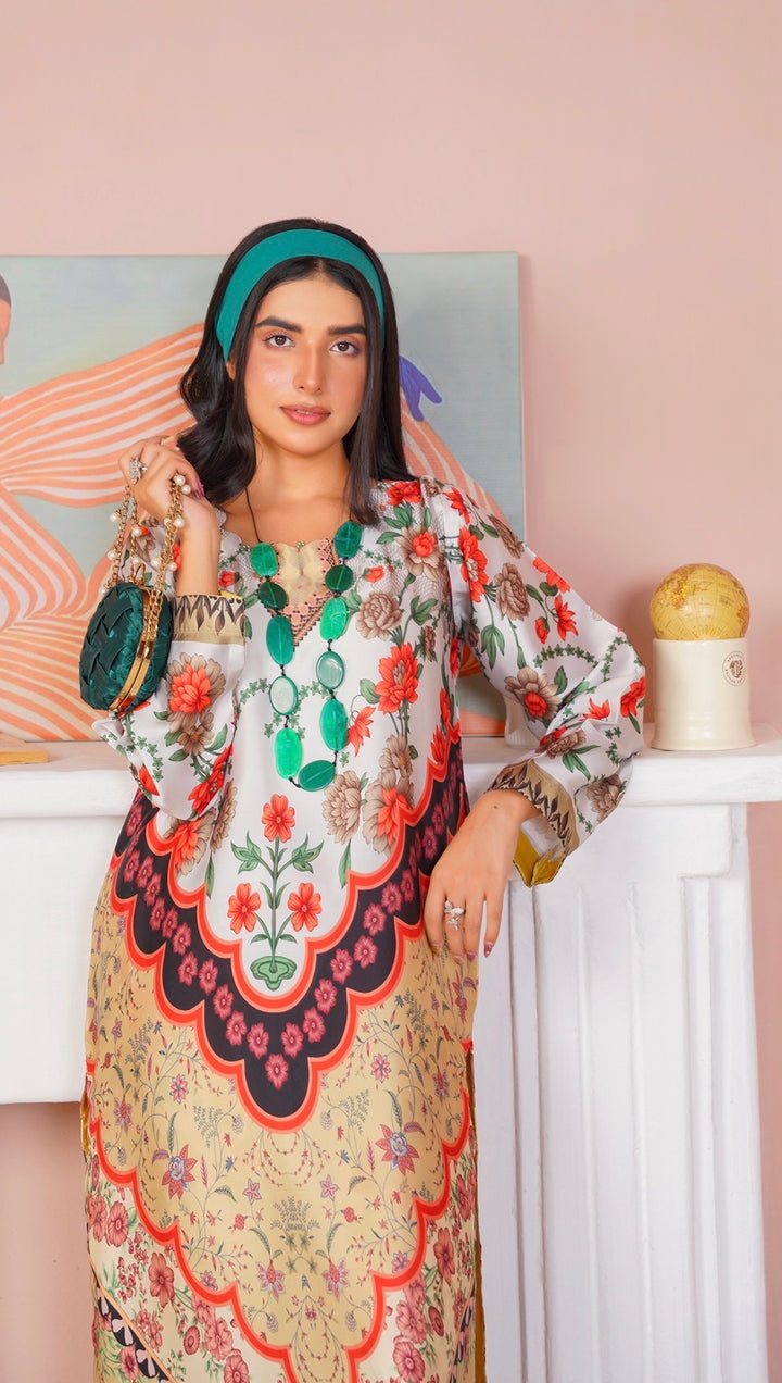 CS05 - Elegant Silk 2-Piece co-ord Pakistani Suit