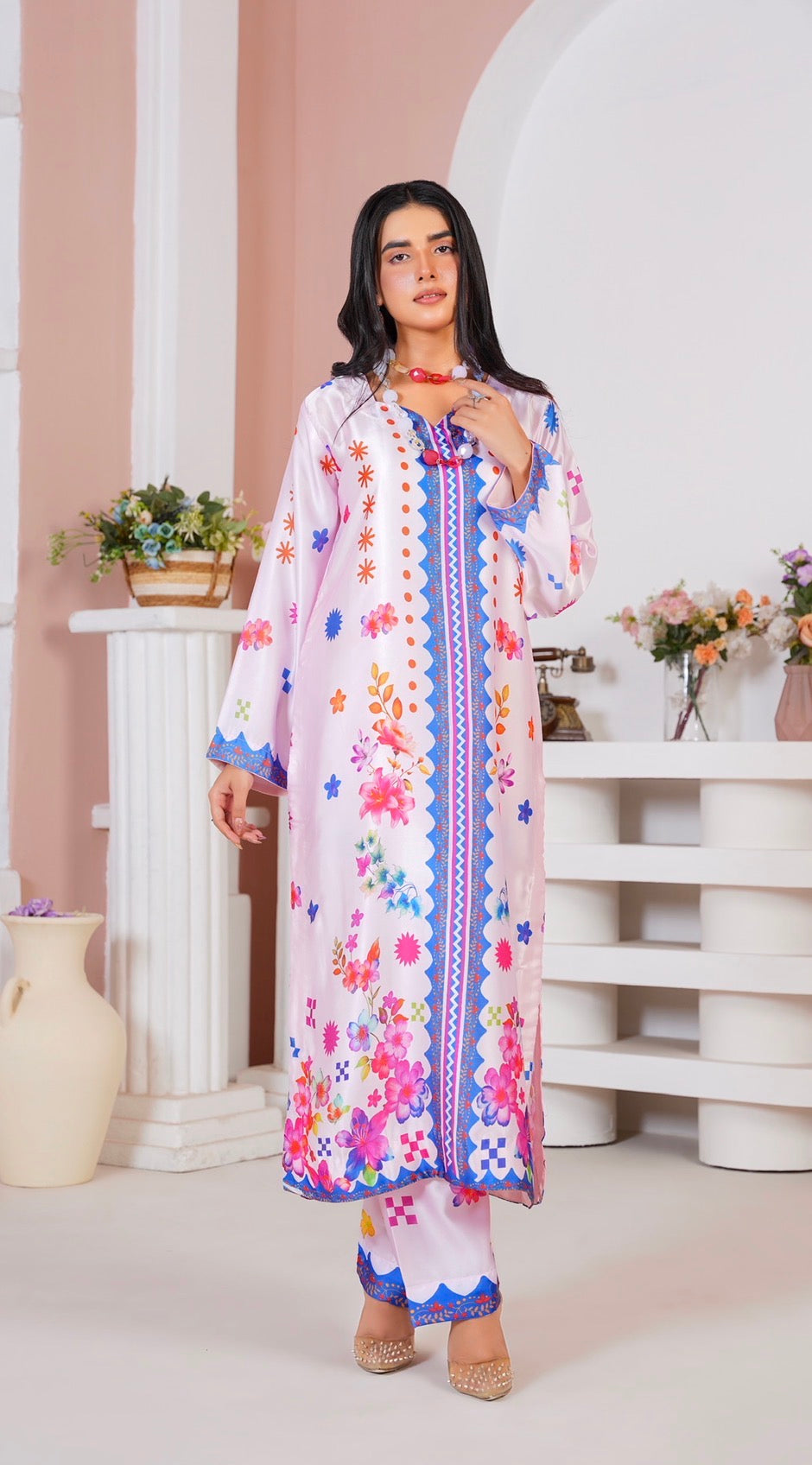 CS06 - Elegant Silk 2-Piece co-ord Pakistani Suit