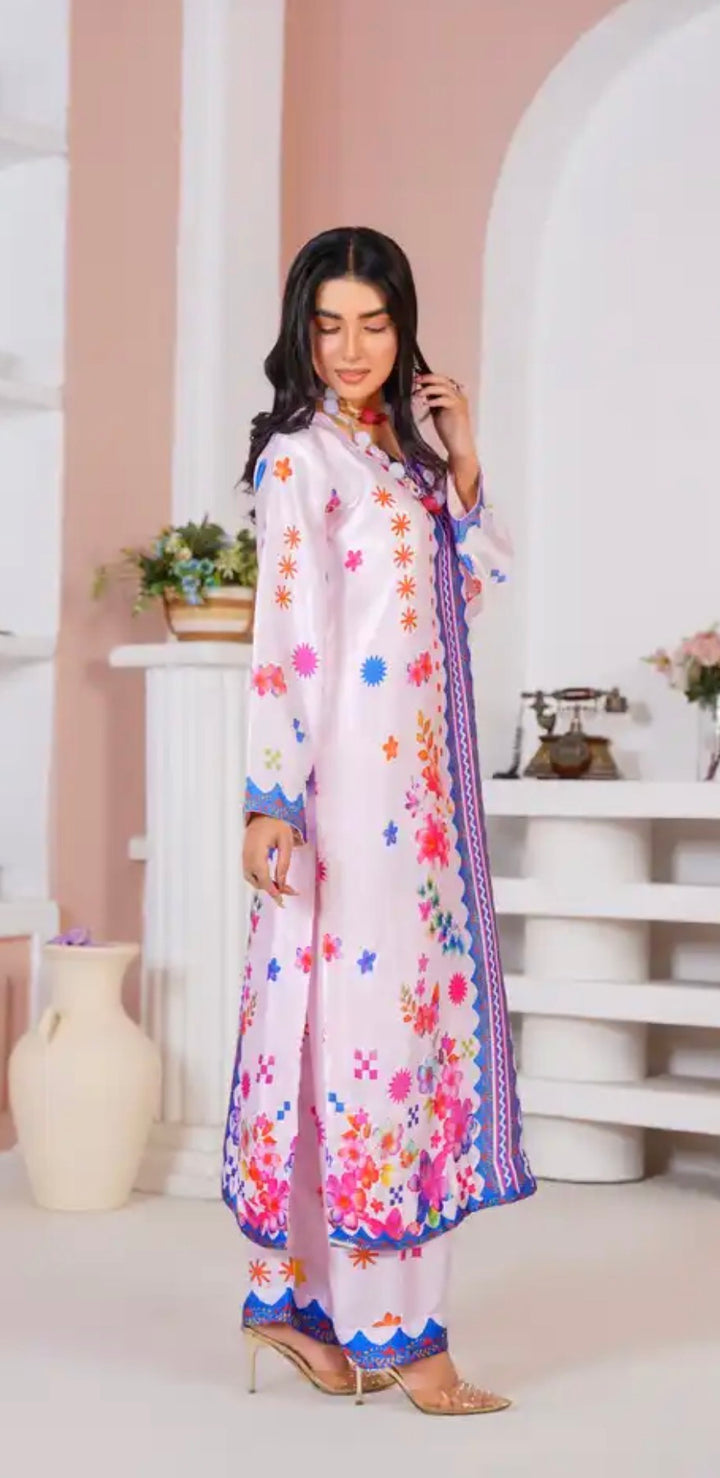 CS06 - Elegant Silk 2-Piece co-ord Pakistani Suit