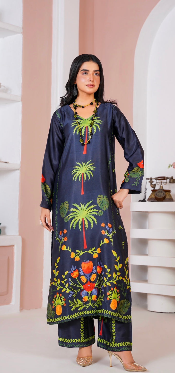 CS07 - Elegant Silk 2-Piece co-ord Pakistani Suit