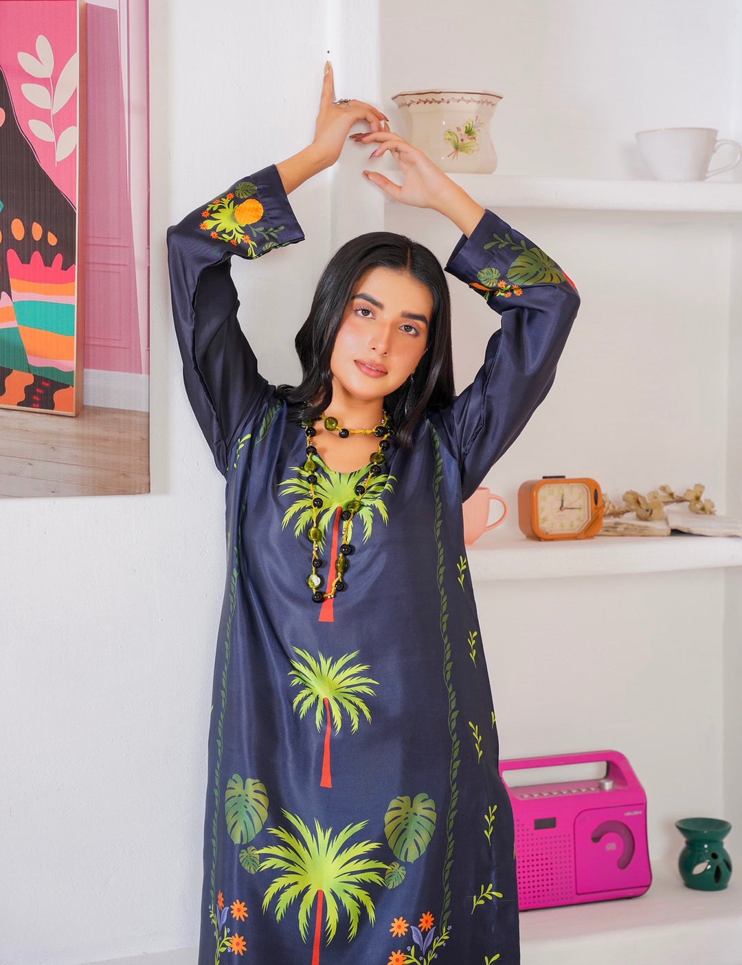 CS07 - Elegant Silk 2-Piece co-ord Pakistani Suit