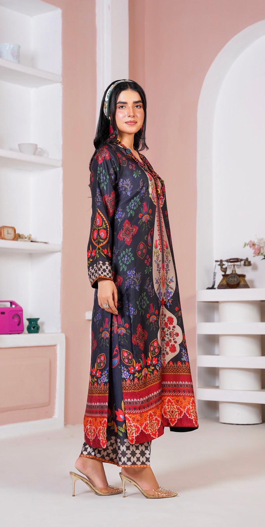 CS08 - Elegant Silk 2-Piece co-ord Pakistani Suit