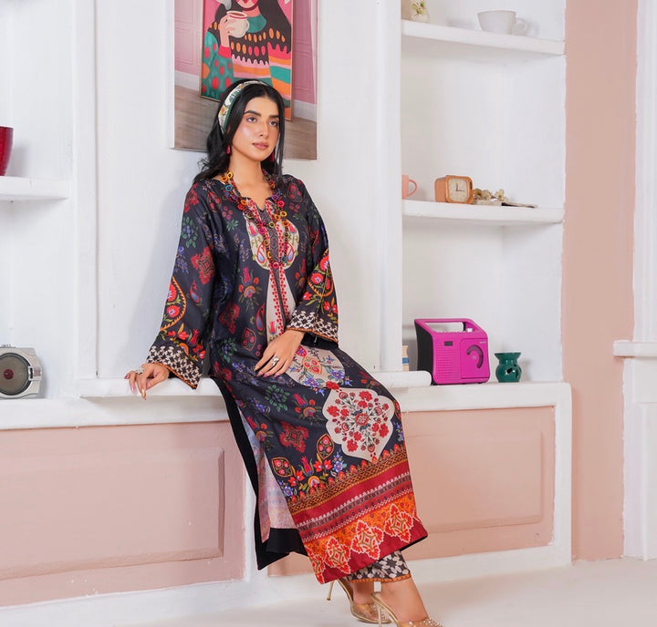 CS08 - Elegant Silk 2-Piece co-ord Pakistani Suit