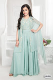 GIRLS EMBROIDERED & EMBELLISHED SHARARA DRESS K3043B