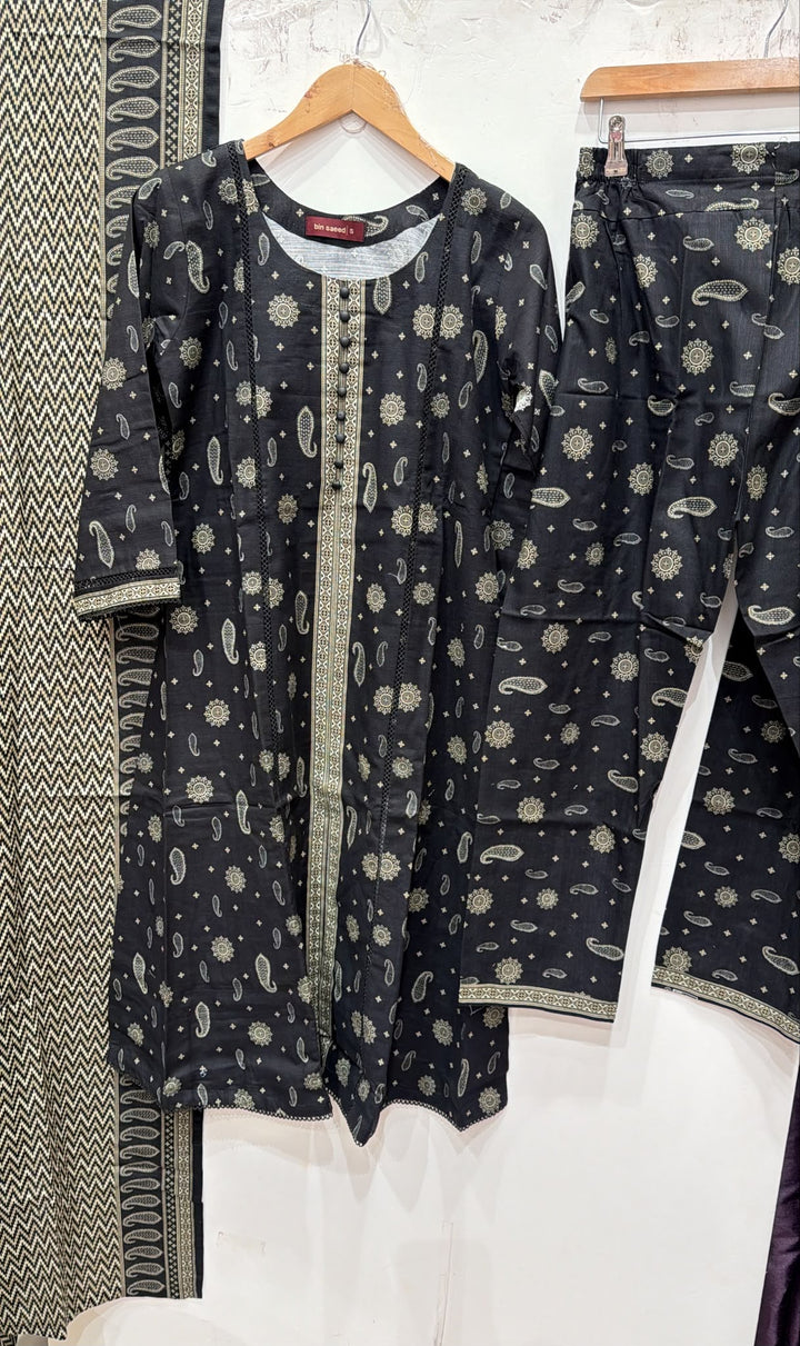 KBS10 Bin Saeed Soft Winter Khadder 3-Piece Suit - East meets west clothing 