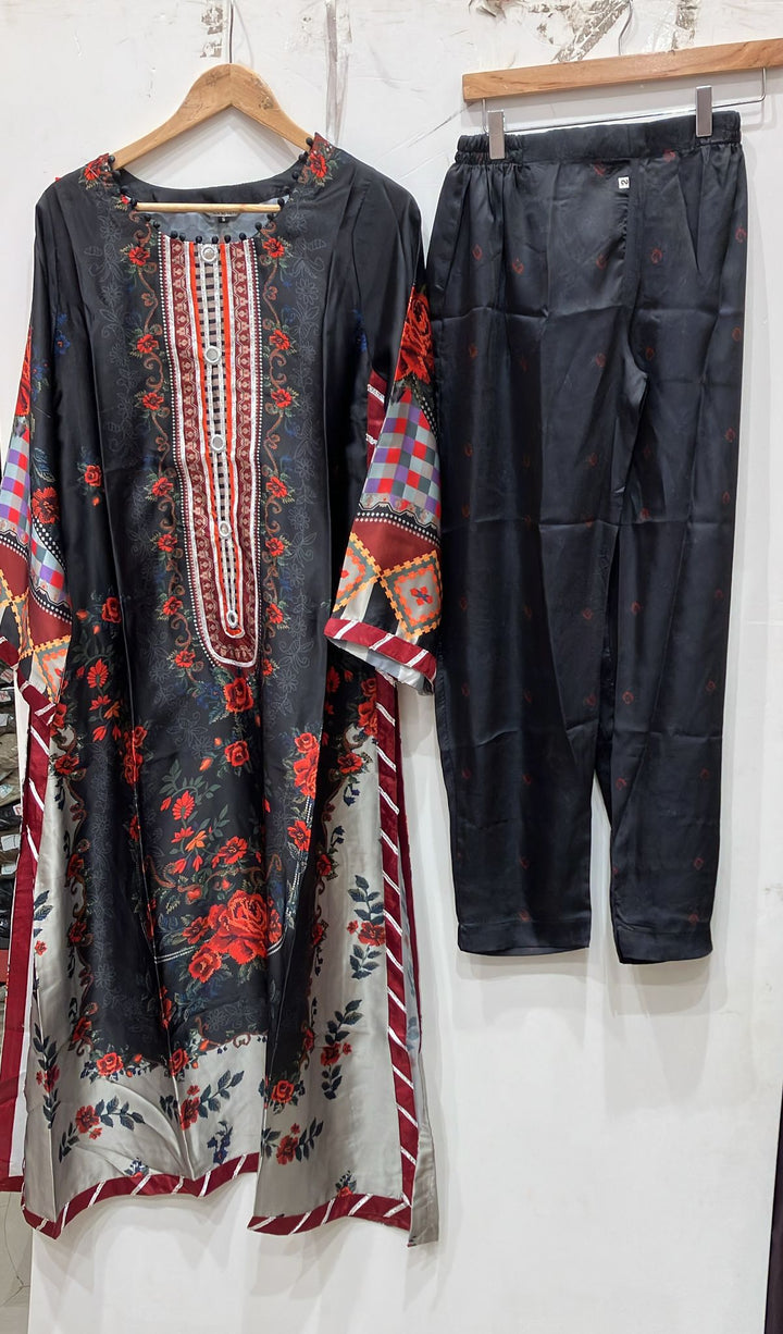 NS01 - Elegant Silk 2-Piece co-ord Pakistani Suit