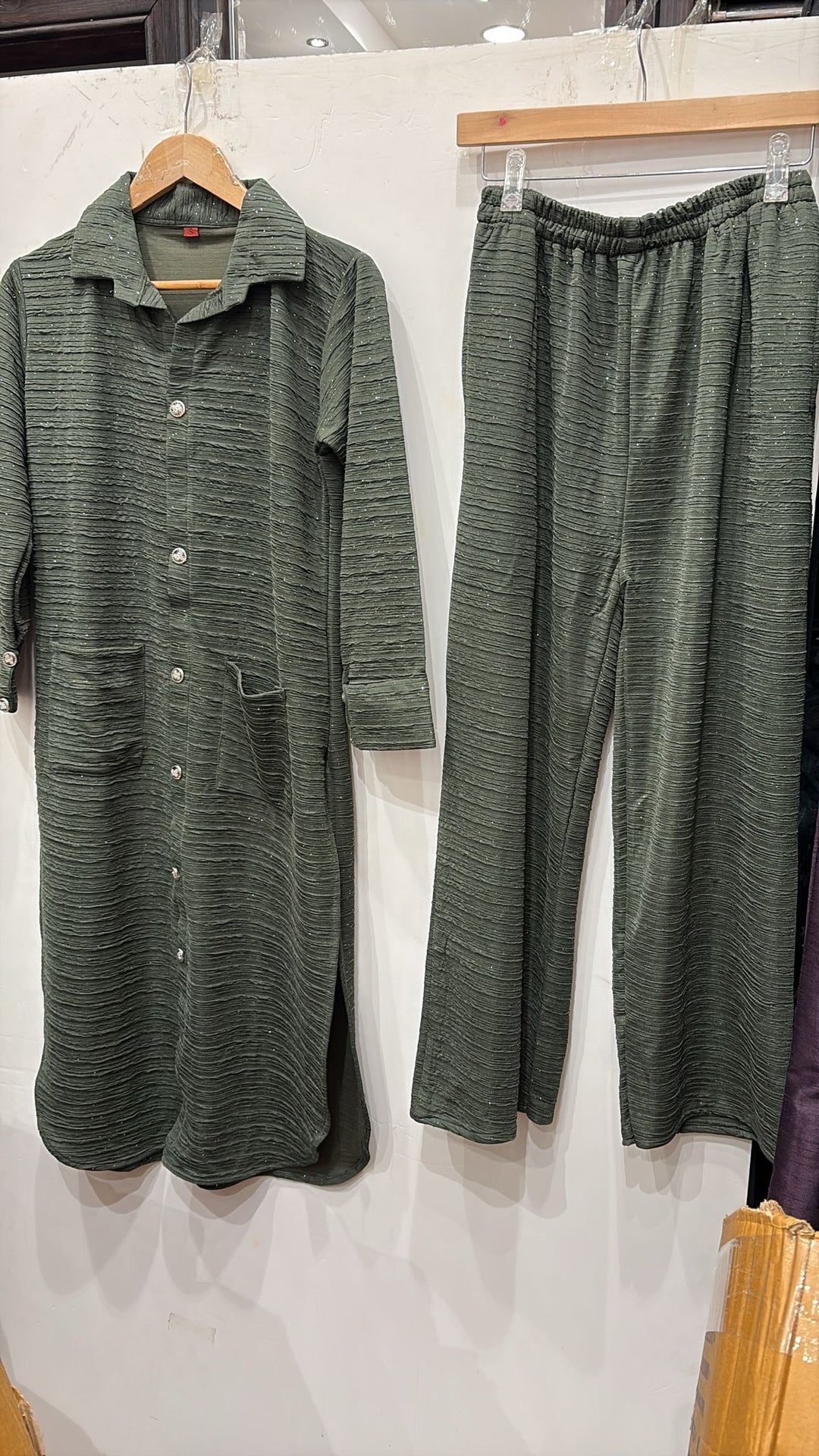 LC02 - GREEN WINTER LYCRA CO-ORD SETS