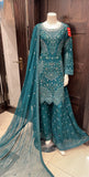 EMBROIDERED CHIFFON 3 PIECE SHARARA SUIT ADA WORK NM1242A