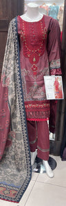 EMBROIDERED LINEN 3 PIECE SUIT MH17