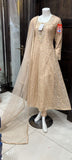 EMBROIDERED NET LONG DRESS 3 PIECE 307D