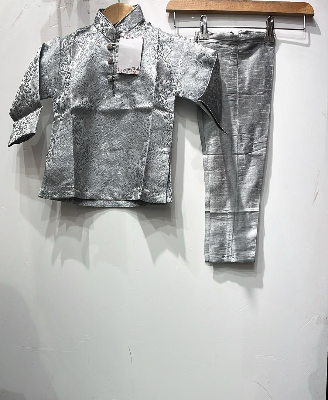 JN611J - Jacquard Silk kameez set for Men & Boys