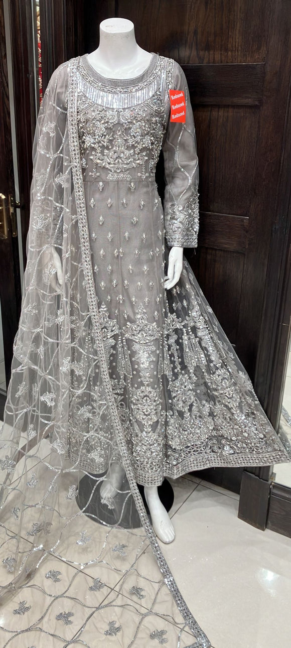 EMBROIDERED NET 3 PIECE SUIT 353A