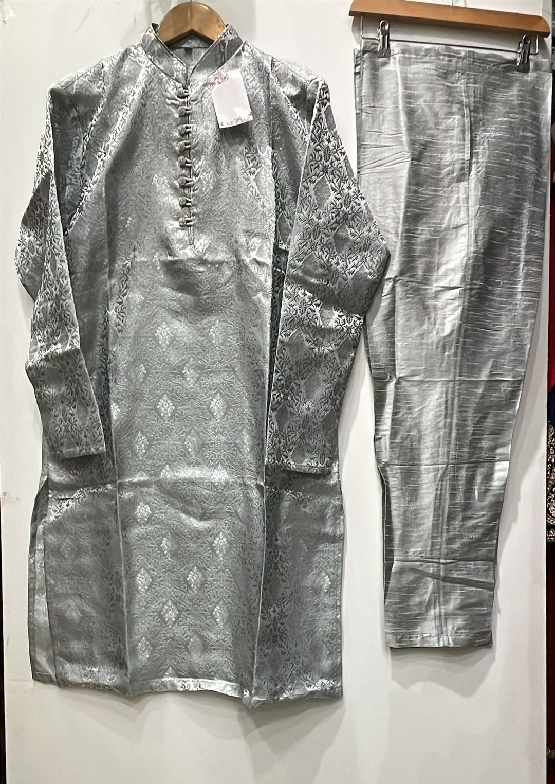 JN611J - Jacquard Silk kameez set for Men & Boys