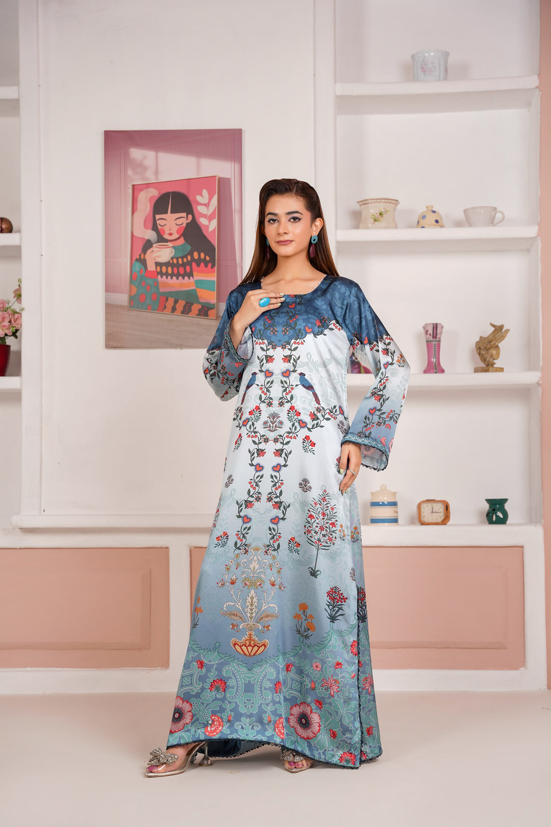 ZS02 - Elegant Silk 2-Piece co-ord Pakistani Suit