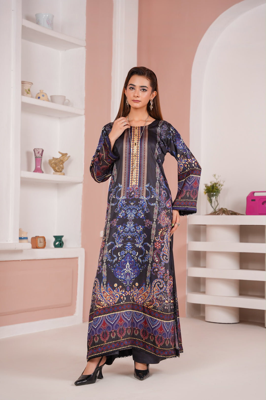 ZS06 - Elegant Silk 2-Piece co-ord Pakistani Suit