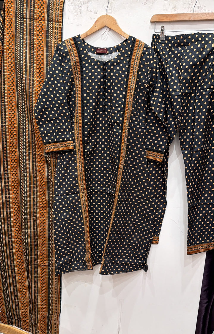 KBS07 Bin Saeed Soft Winter Khadder 3-Piece Suit - East meets west clothing 