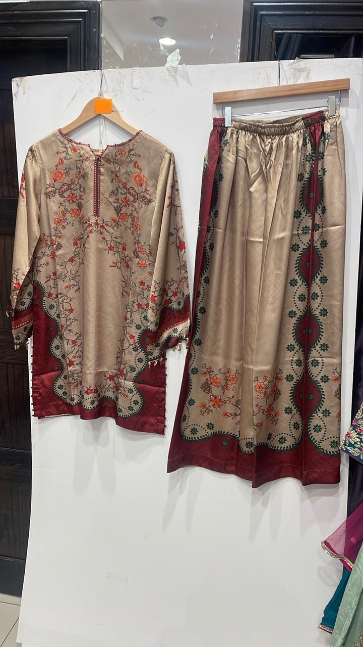 ZC05- SILK PRINT CO-ORD 2 PIECE SUT