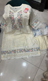 EMBROIDERED LAWN CHIKANKARI 3 PIECE SUIT 81A