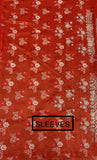 RED HEAVILY EMBROIDERED 4 PIECE SUIT UNSTITCHED 08NUS0A