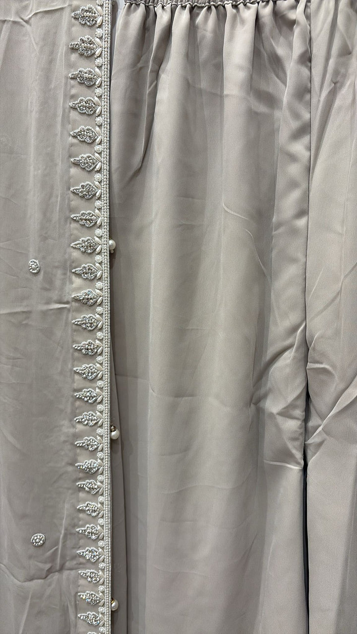 145A- GREY EMBROIDERED & EMBELLISHED SUIT