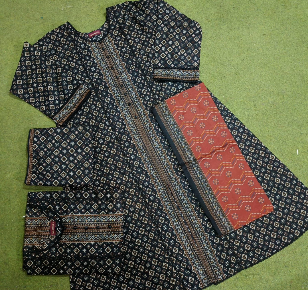 LP06 - COTTON PRINT 3 PIECE SUIT
