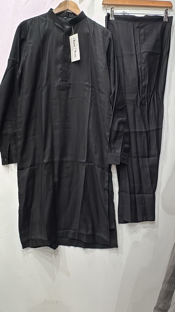 Dno. 01a Men's Black traditional Kameez set