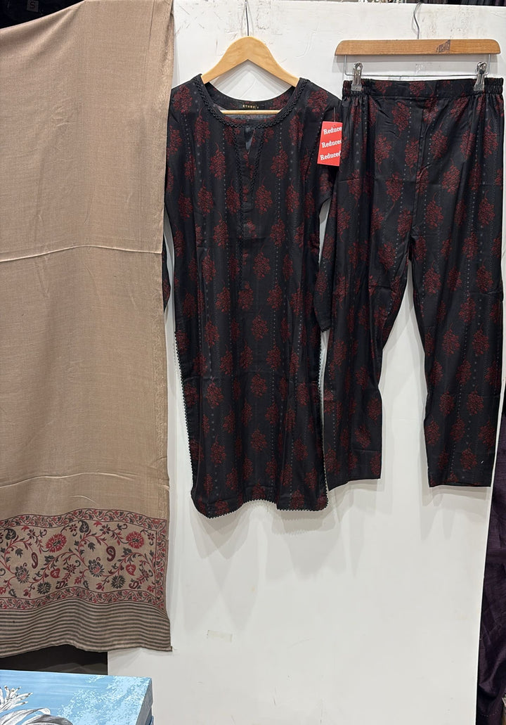 PL01 - LINEN PRINT 3 PIECE SUIT WITH SHAWL