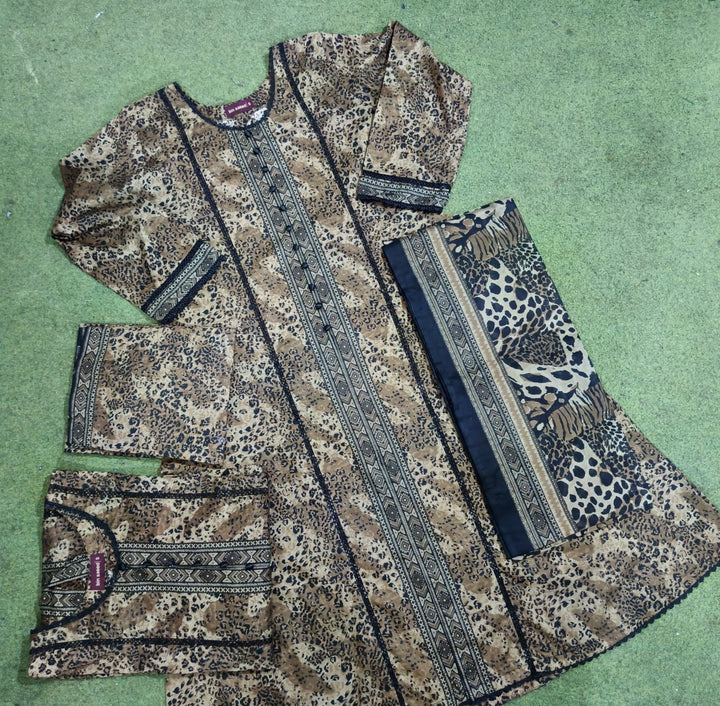 LP07 - COTTON PRINT 3 PIECE SUIT