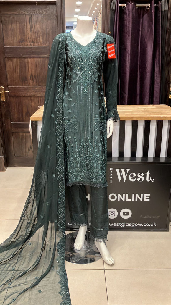 EMBROIDERED SILK 3 PIECE SUIT NA03