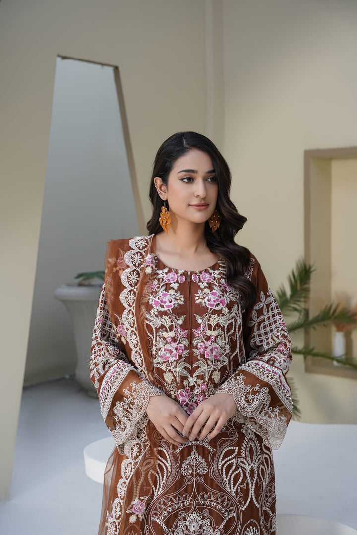 1163D - Embroidered Linen 3 Piece suit