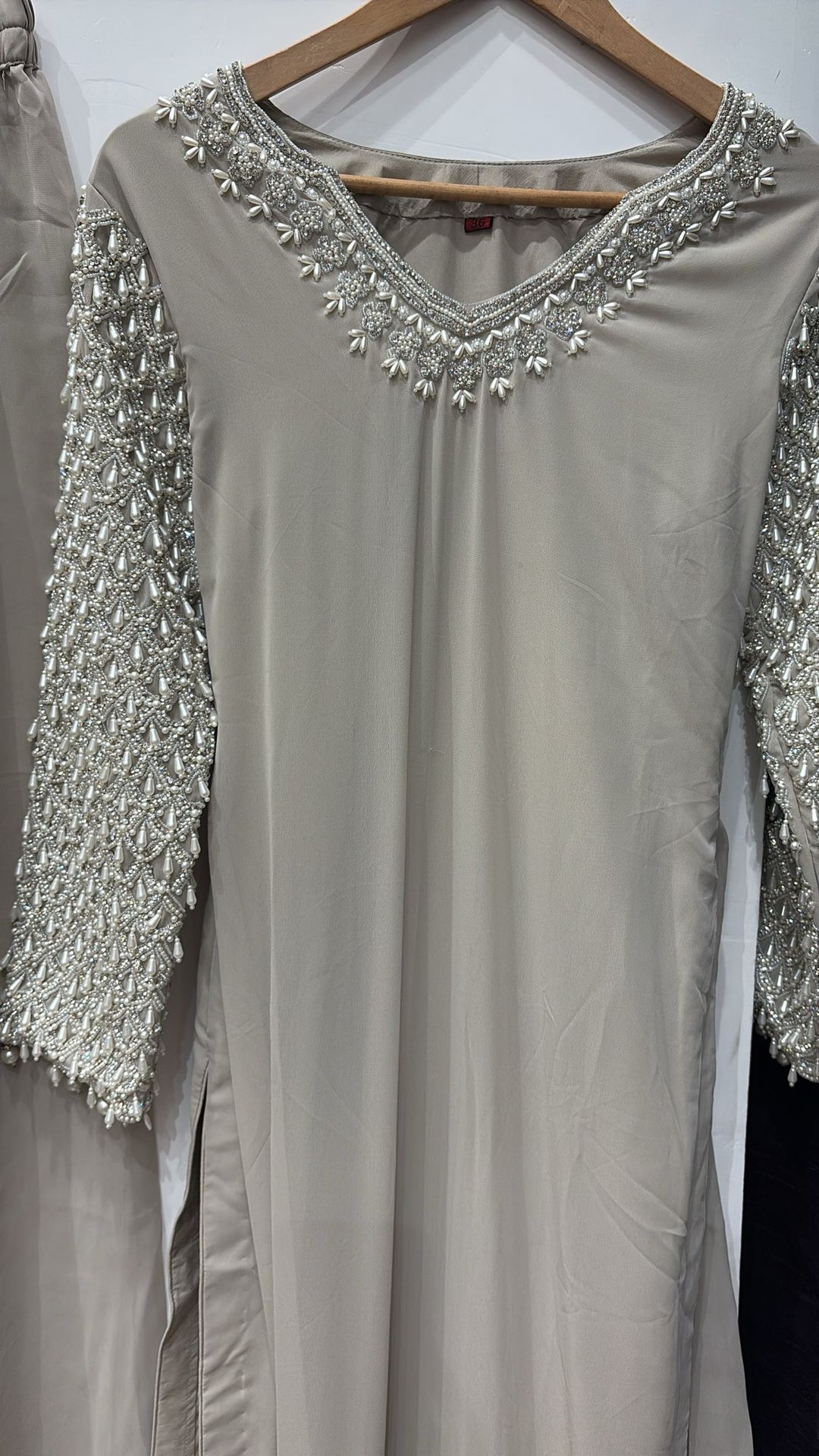145A- GREY EMBROIDERED & EMBELLISHED SUIT