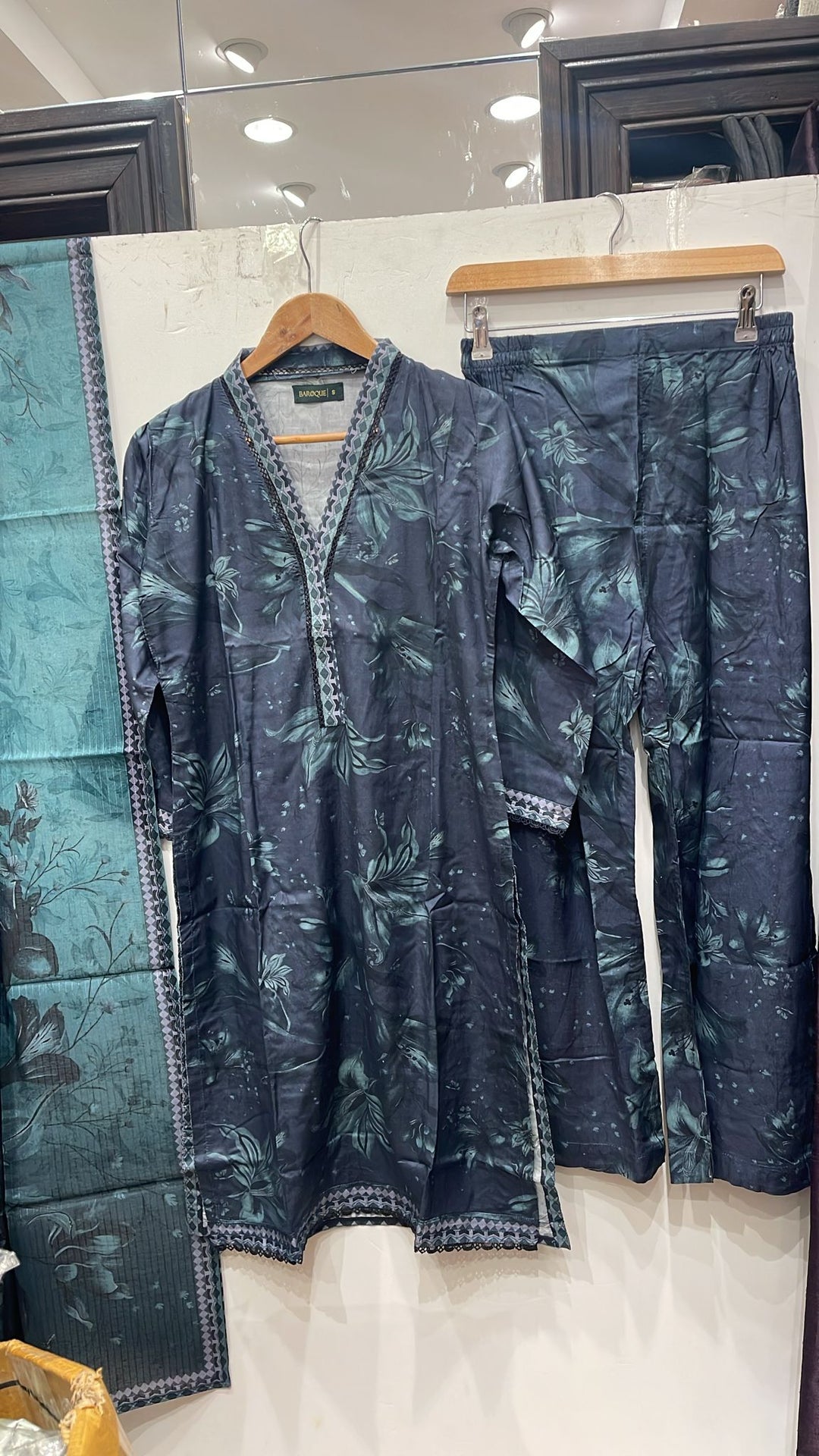 BL02- LINEN PRINT 3 PIECE SUIT